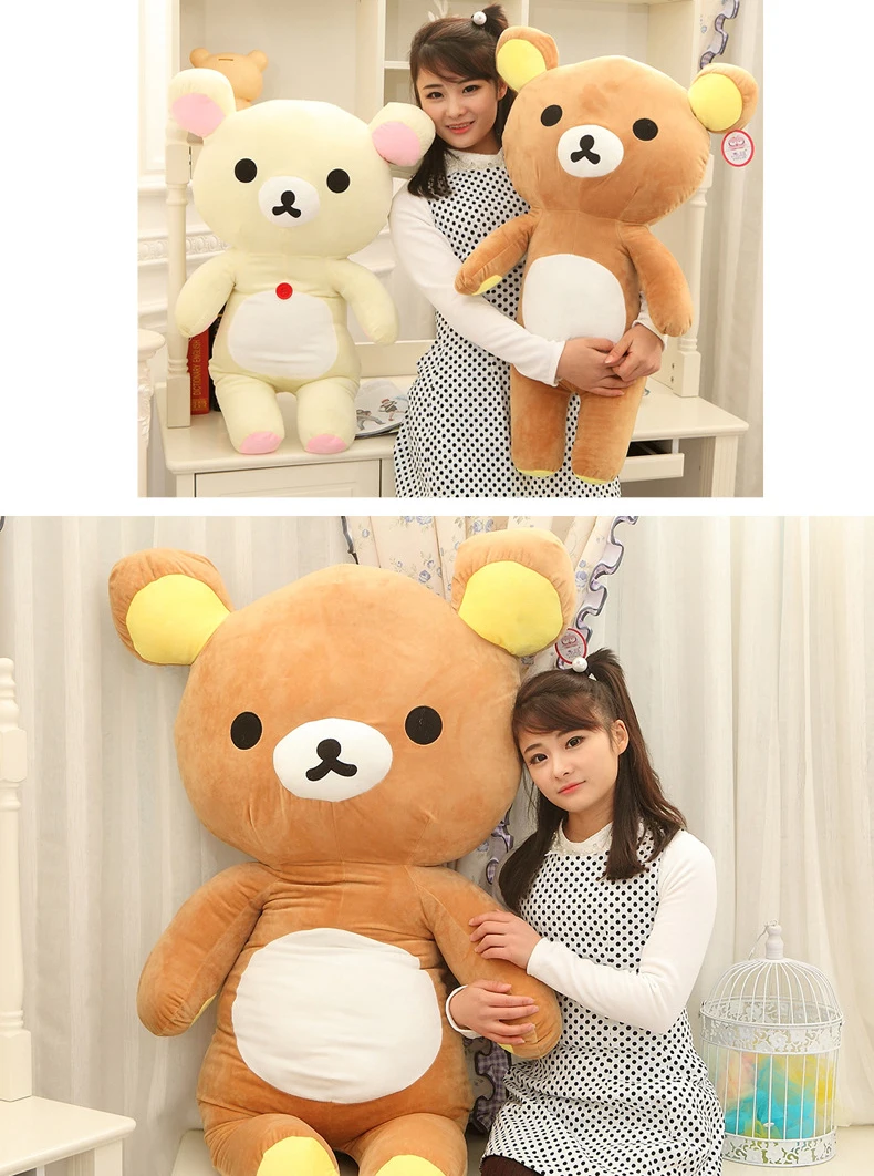 Kawaii rilakkuma пара Плюшевые персонажи мультфильмов игрушки мягкие животные коричневый медведь мягкая кукла для девушки хороший подарок