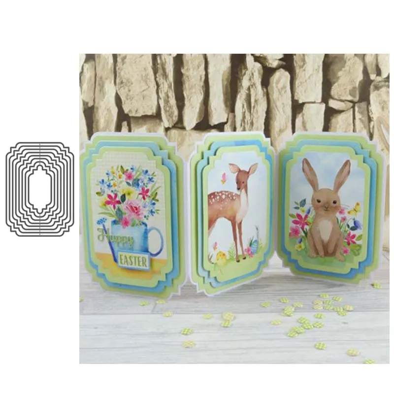 

8PC frame Metal Cutting Dies Stencils For DIY Scrapbooking Album Paper Card Decorative Craft Embossing Die