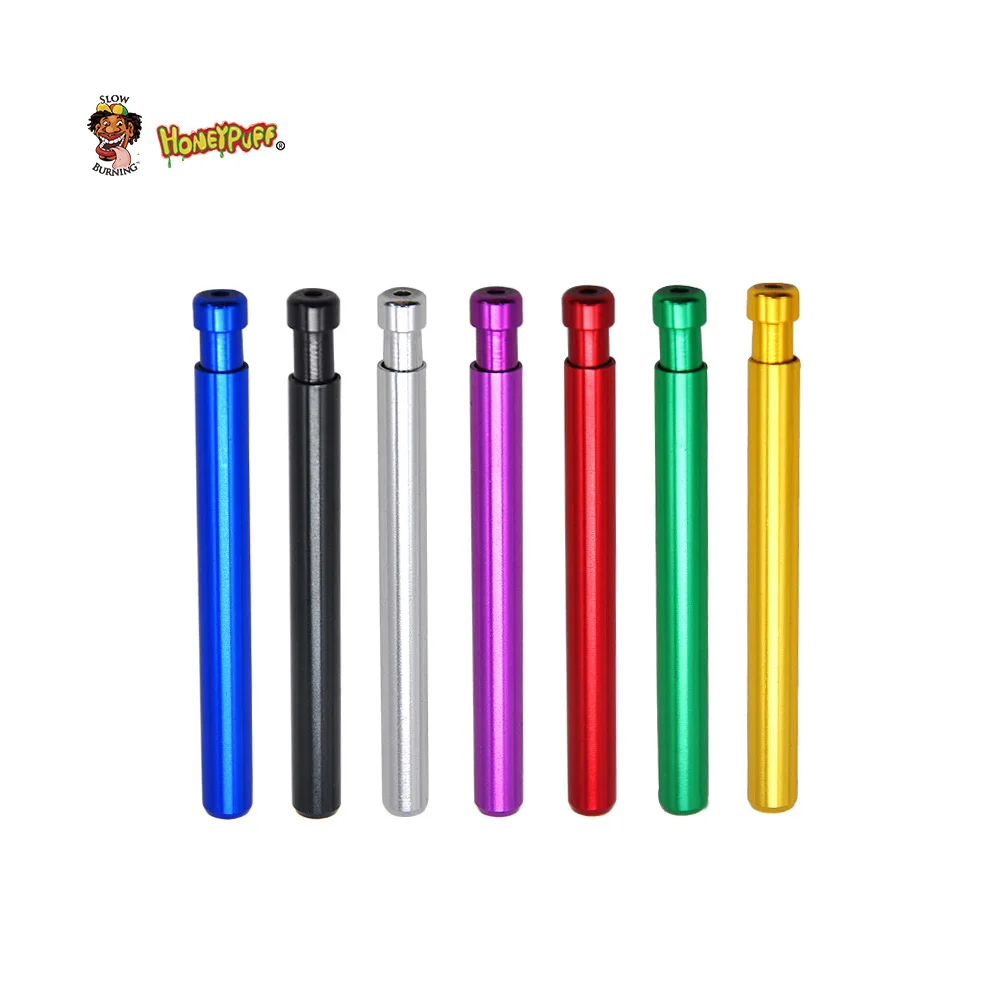 HONEYPUFF New Self Cleaning One Hitter 82MM Metal Bat Dugout Pipe