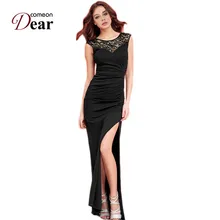 Comeondear New Arrival Club Dress 2 Colors Sequin Sleeveless Sexy Dress RK80176/RK80204 Side Open High Quality Long Dress