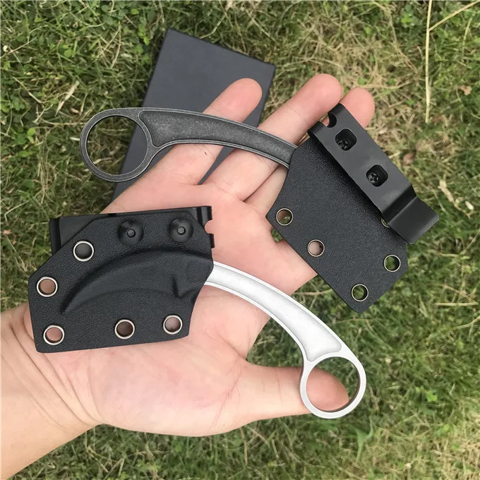 Дропшиппинг камень промытый фиксированным лезвием Karambit нож 440C стальной коготь нож для выживания Мини Портативный походные ножи с K ножнами