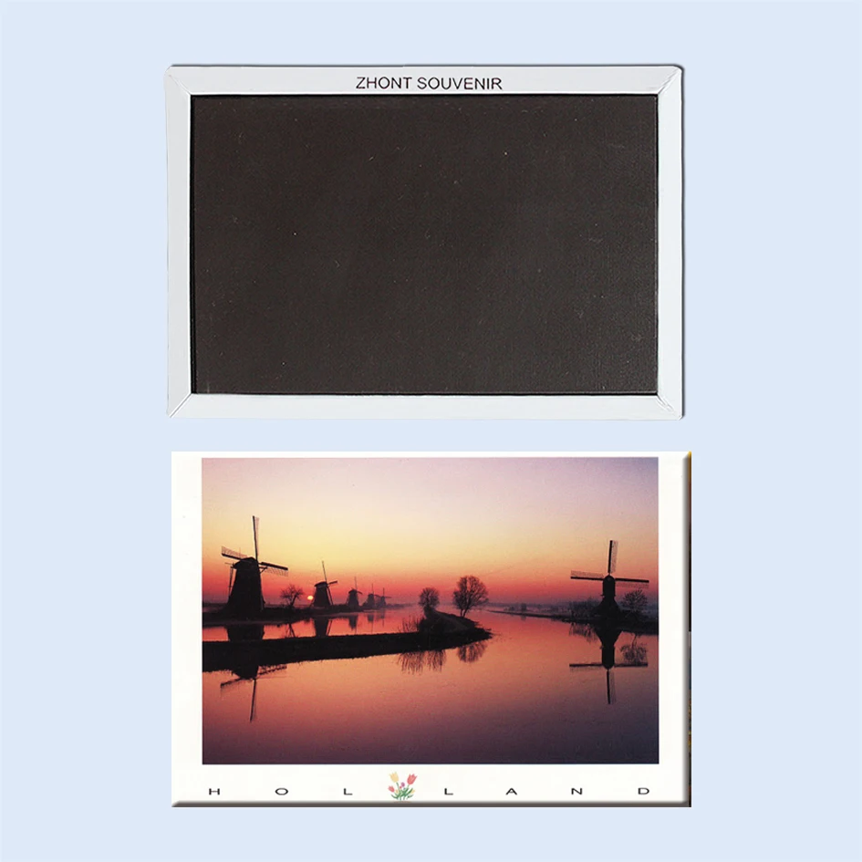 

Rectangle Magnets,Netherlands - Kinderdijk (UNESCO) Souvenir,Holland Tourist Refrigerator Magnets 21475