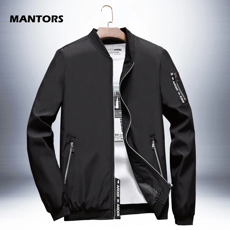 

Casual Solid Mens Stand Collar Jackets Streetwear Zipper Coats Spring Autumn Men Bomber Jackets Slim Fit Sportswear Outerwear