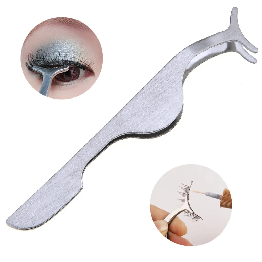 

False Eyelash Tweezer Eye Lash Curler Extension Applicator Clamp Fake Eye Lash Remover Auxiliary Nipper Clip Makeup Tool