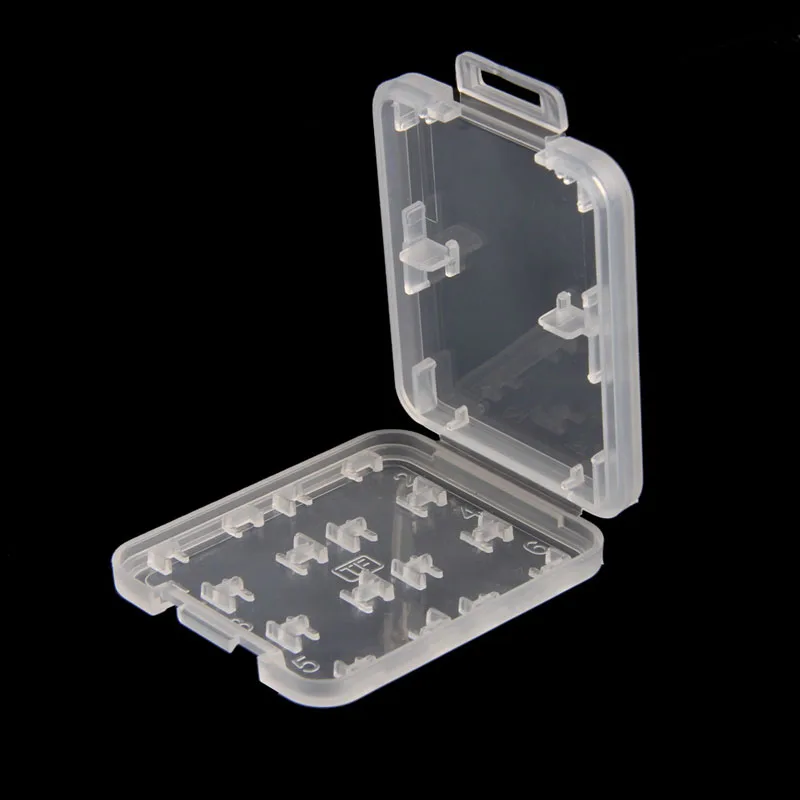 5 шт. пластик прозрачный стандартный SD SDHC памяти кошелек с отделами для Карт Коробка для хранения
