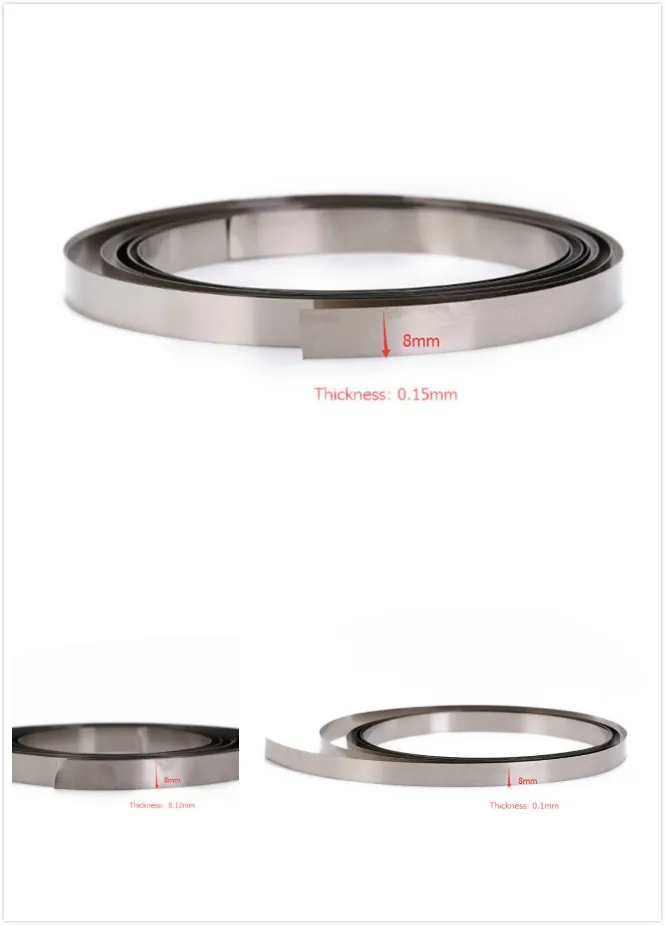 

2M For Spot Welder Machine 8mm x 0.1/0.12/0.15 Pure Nickel Strip T2M For Spot Weape For Li 18650 Battery Spot Welding Compatible