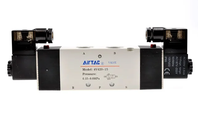 все цены на AirTac new original authentic solenoid valve 4V420-15 AC220V онлайн