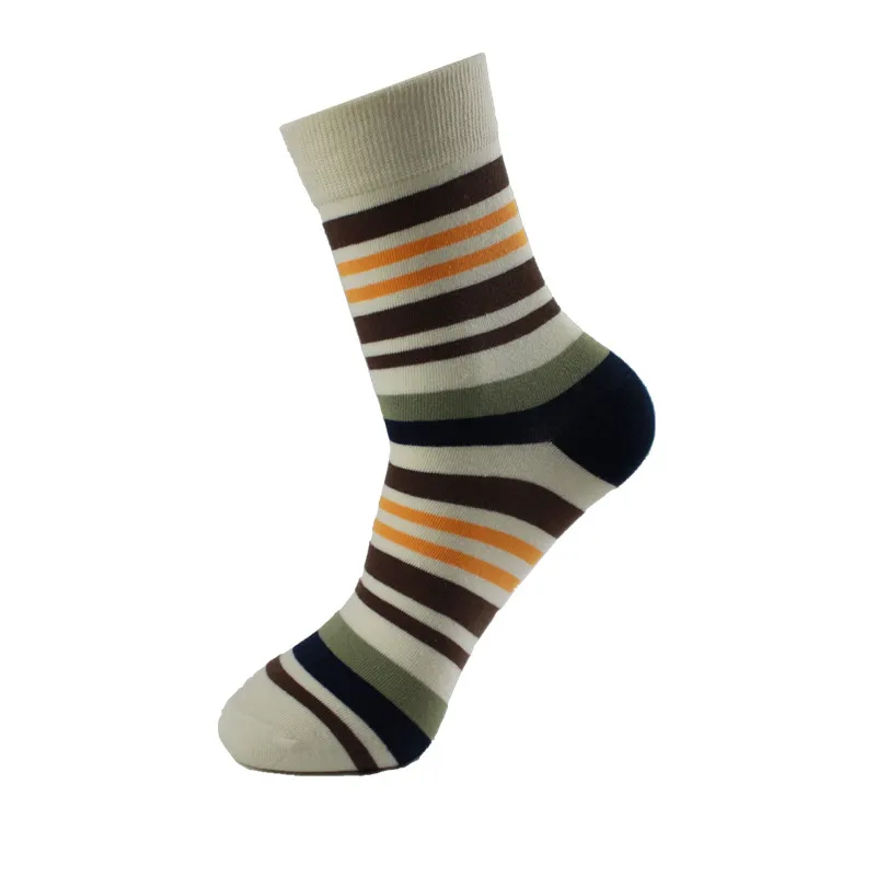 Модные Цветные яркие носки, мужские популярные цветные полосатые жаккардовые носки с большим горошком, мужские носки из чёсаного хлопка, носки в деловом стиле, 5 пар/лот