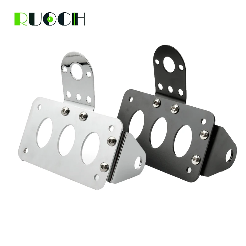 

Motorcycle License Plate Bracket Rear Holder and Frame for Harley Licence Plate Support Stop Light Mount Cruiser Chopper Bike