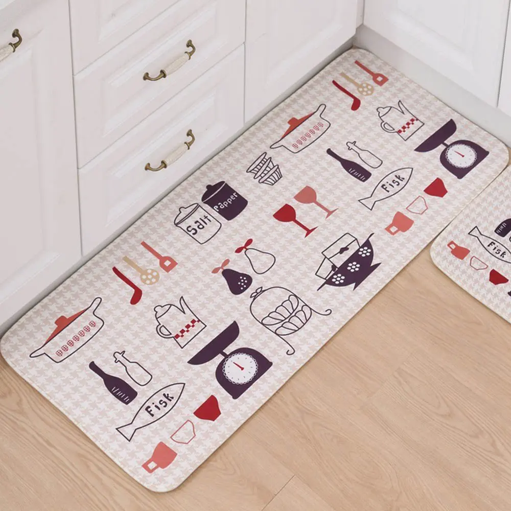 Cartoon Soft Kitchen Mat Absorption Bathroom Carpet Rug Home Living Room Kitchen Door Floor Mat for Toilet Non-slip - Цвет: E