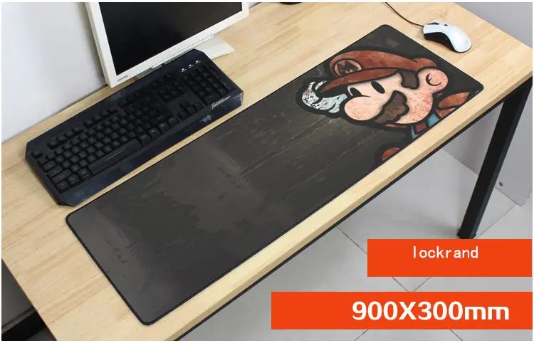 Популярный игровой коврик для мыши Mario 900x300x2 мм большой Настольный ноутбука Ван