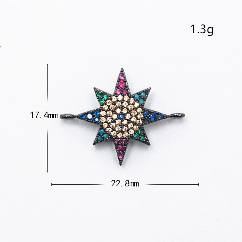 Complete animal charms bracelet jewelry connector accessories for diy bracelet making copper zircon micro pave cz wholesale - Цвет: ZSS049