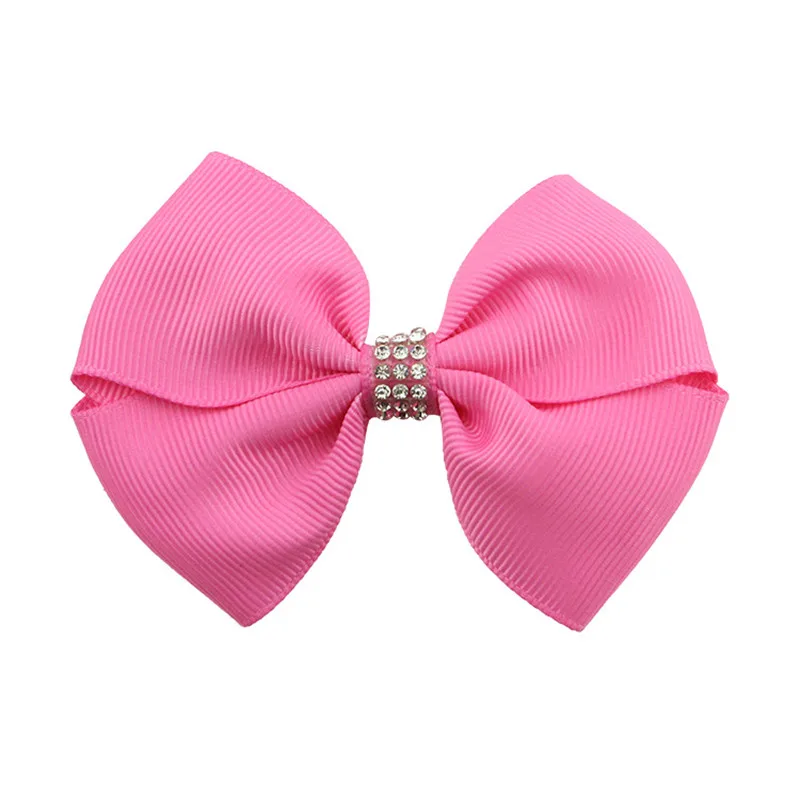 20Pcslot 3.6 Inch Colourful kids Boutique Ribbon Bows With Clip Hair Accessories For Baby Girls Children Hair Pins Hair Clip  (14)