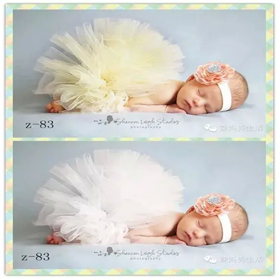 

2pcs/Set Baby Girls Tutu Skirt + Headband Infant bubble Dance ball Gown Ballet Skirt Infant Newborn Photography props costume