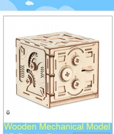 Деревянная механическая модель 3D головоломка пароль шкафчик Развивающие игрушки DIY Подарок для ребенка Famlily