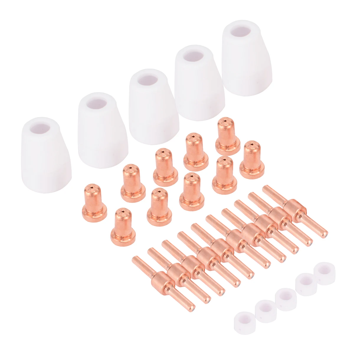 30pcs Thermal Plasma Cutting Consumables Spare Parts Kit Mayitr Plasma Cutter Electrodes Tip For BPS40 CUT30/40/50 CT416/520