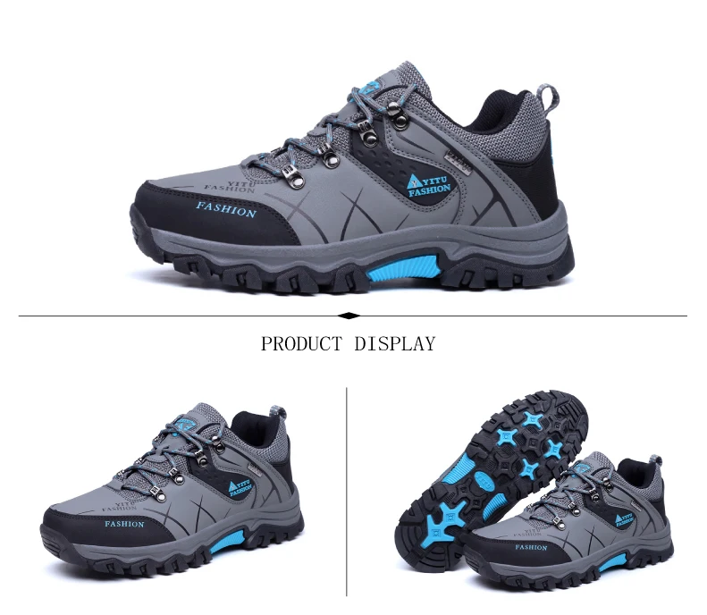 Men Hiking Shoes Waterproof Anti-Skid Outdoor Trekking Shoes High Quality Climbing Sneakers Man Sports Shoes Plus Size 39~47 (8)
