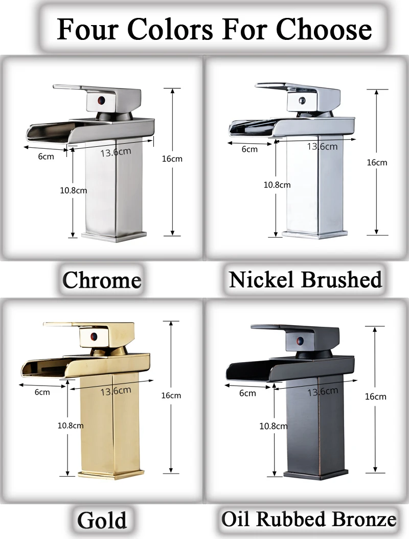 Shinesia хром& никель Матовый& золото& ORB латунь Ванная раковина кран Водопад раковины Смеситель горячей и холодной воды