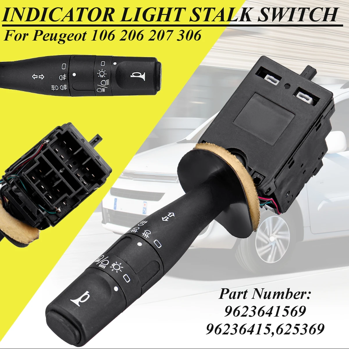 Car Switch 251271 6253-69 9623641569 Turn Signal Switch for Peugeot 106 206 306