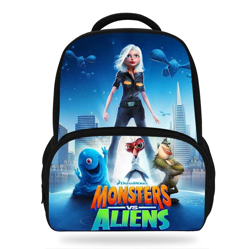

KOLLEGG Cartoon Monsters vs. Aliens Printing School Bags for Kids Girls Backpacks Little Children Bagpack Mini Schoolbag Satchel