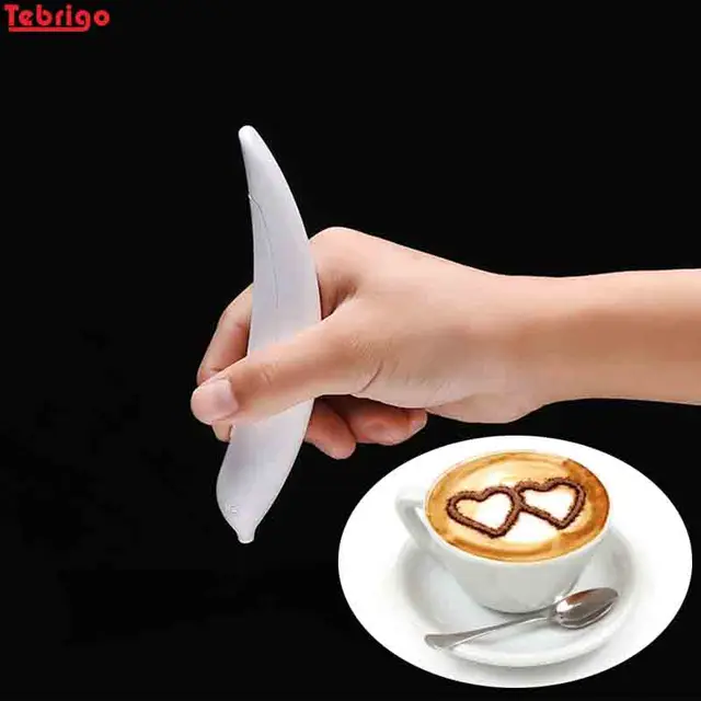 Special Price Tebrigo Electrical Latte Art Pen for Coffee Cake Spice Pen Cake Decoration Pen Coffee Carving Pen Banking Pastry Tools