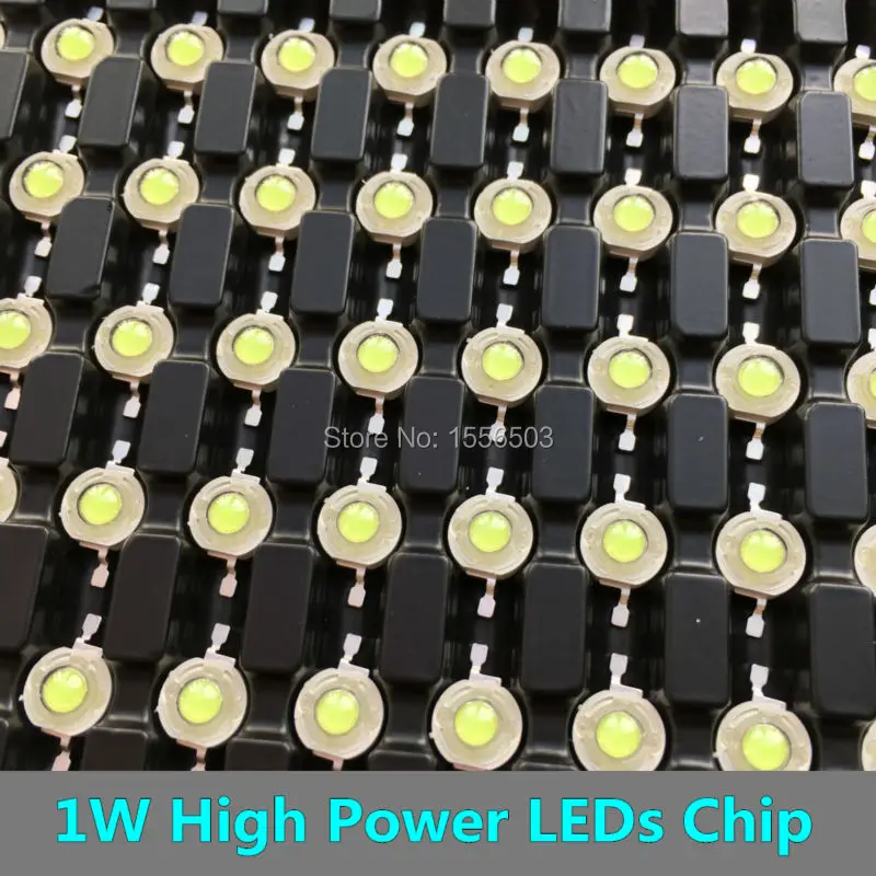 

100 PCS/lot 1W LEDs Cold white Sun Natural Warm white 3000K 4000K 6000K 10000K 32mil 300ma High Power Diode Chip Aluminum Holder