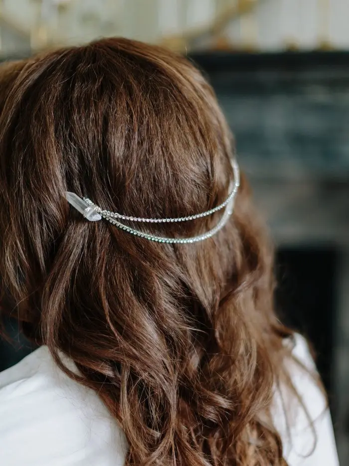 

BEAM Raw Quartz and Rhinestone Modern Headpiece 2019 Spring Summer New Trends Forecast