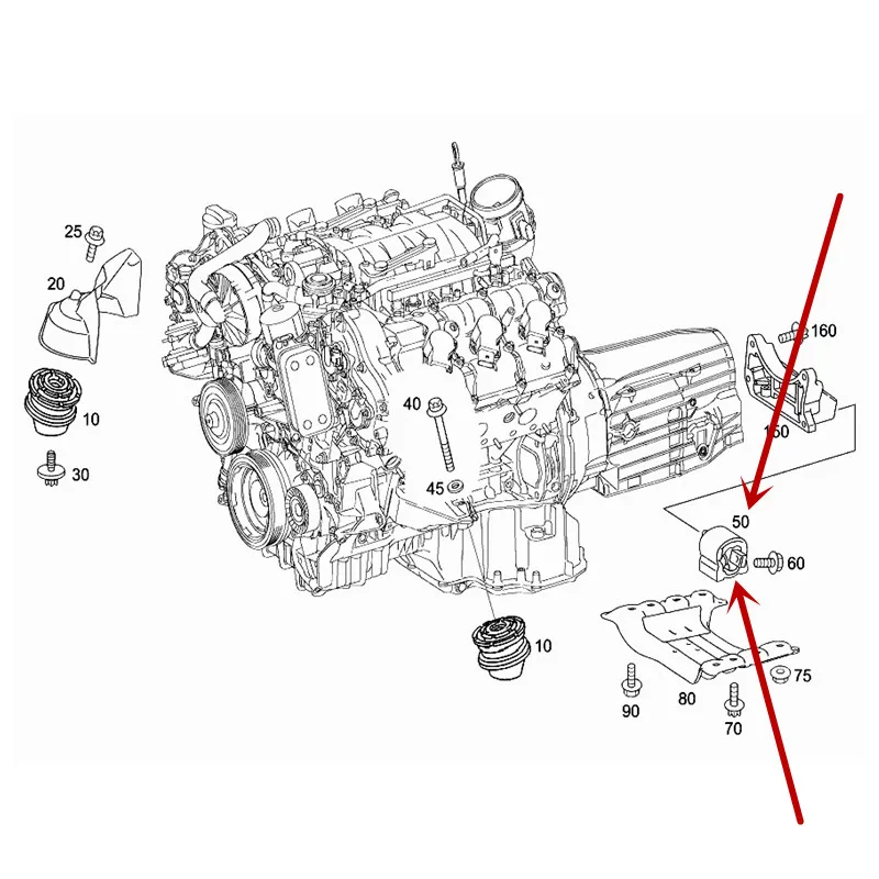 Автомобильная коробка передач подтяжная крепежная W216 CL500 S250 S320 W221mer КНИ ССО enzC180 C200 E260 S450 GLK ML350 GL450 машина для ног клей