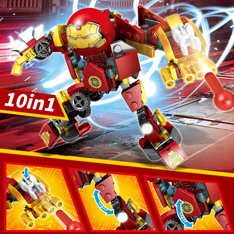 Anti Hulk Armor Avengers Building Blocks 10 in 1 Iron Man Superhero Series Legoingly Toy kids Gift | Игрушки и хобби