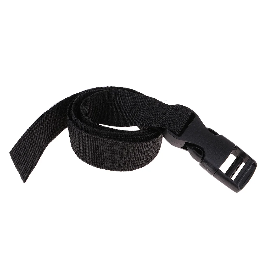 Quick Release Buckle Black Luggage Strap 120cm Long Tie Pull Webbing Cord