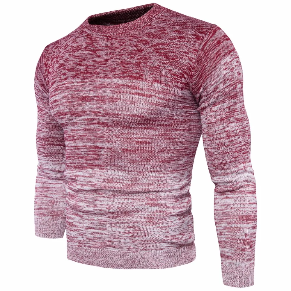 Мужской теплый свитер с круглым вырезом плюс размер Модный мужской пуловер с длинными рукавами свитер для мужчин M-3XL осенне-зимняя одежда