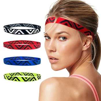 

2018 Sport Headband Men Women Head Sweat Band Run Football Tennis Headscarf Silicone Anti-slip Elastic Sweatband HairBand