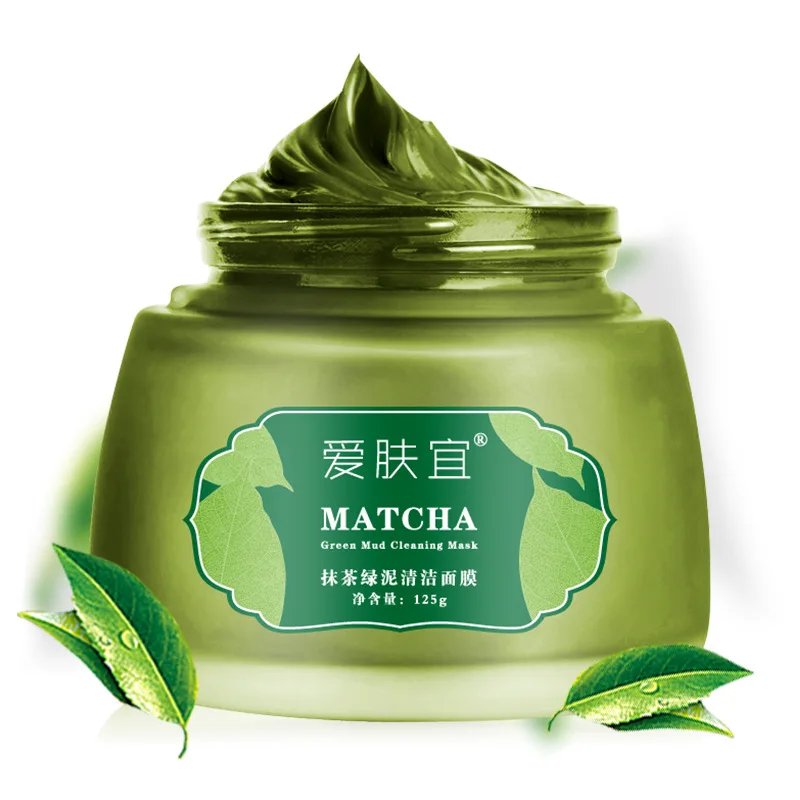 Green clay. Маска зеленый чай. маска для лица matcha. sleeping face mask green tea.
