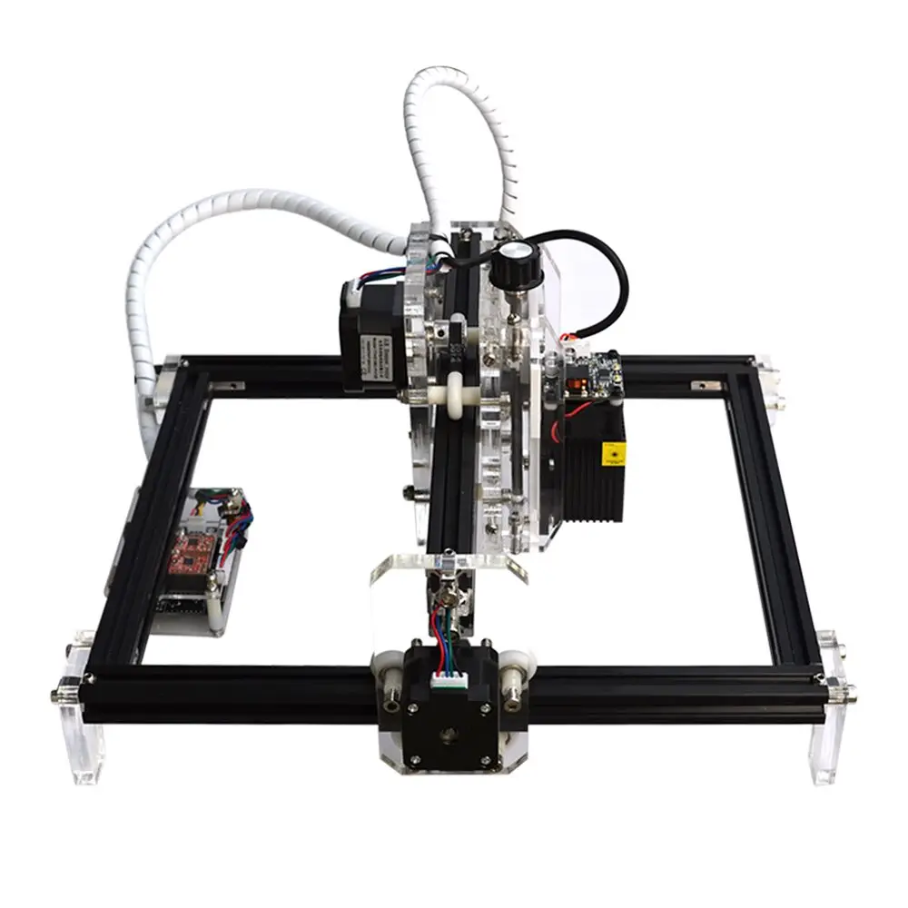 Лазерная гравировка машины 24*19 см рабочая зона GRBL 500 МВт-5,5 Вт лазерной только 7,5 Вт выгравировать из Металла не требуется сборка DIY древесины