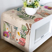 Высокое качество хлопок лен ткань микроволновая печь пылезащитный чехол с сумкой для хранения Анти Жир для кухни мультфильм LovelyRabbit Art толстый