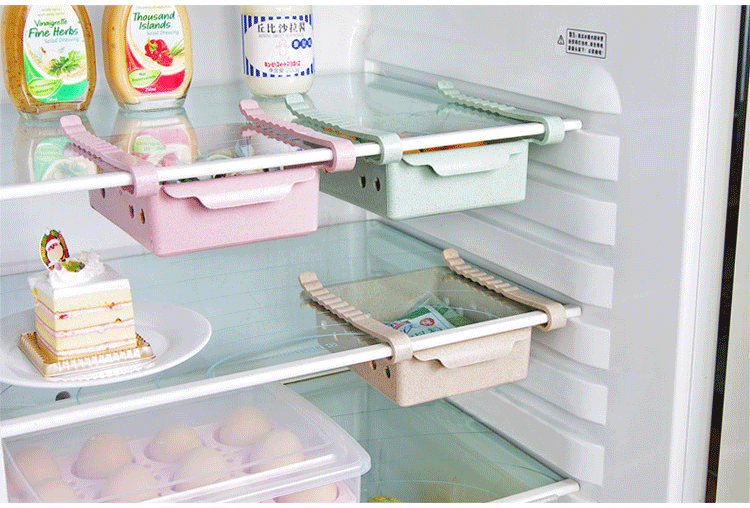 Honana CF-BK010 Refrigerator Fridge Drawer Storage Rack Freezer Desk Shelf Holder Kitchen Organizer 