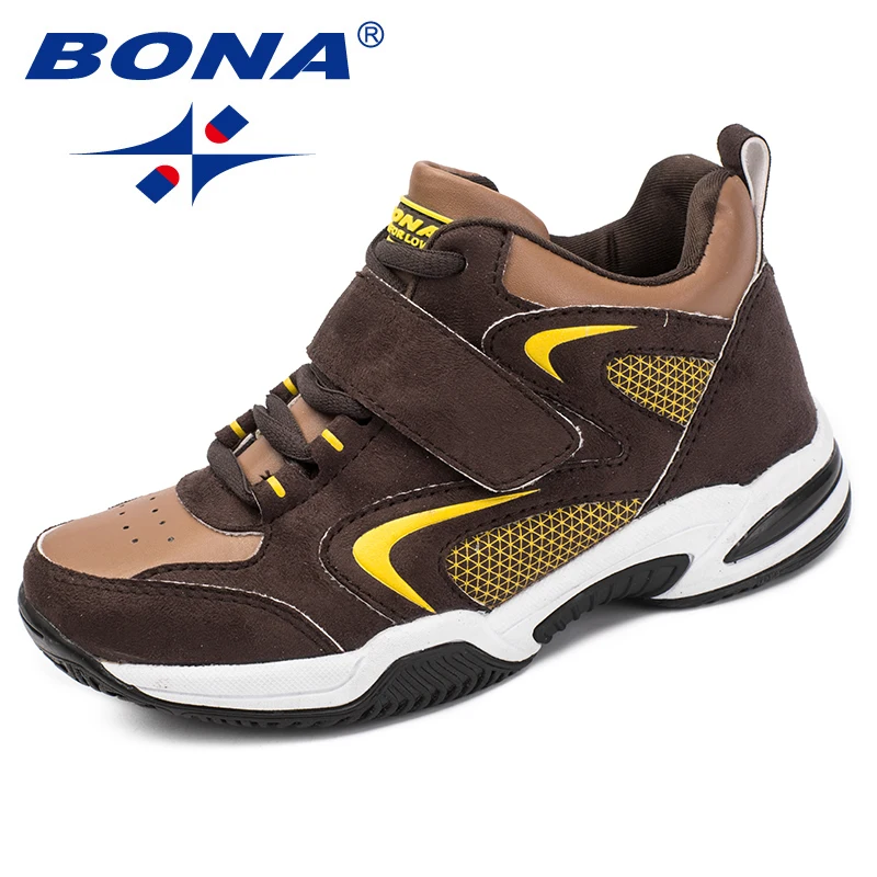 بونا جديد وصول الكلاسيكية نمط الأطفال حذاء كاجوال الاصطناعية الفتيات رياضية أحذية هوك و حلقة الفتيان المتسكعون شحن مجاني