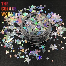 TCT-079 Блестки для ногтей Серебристые цвета формы смешивания ногтей Блеск художественное оформление ногтей Блеск для тела краска для лица макияж фестиваль