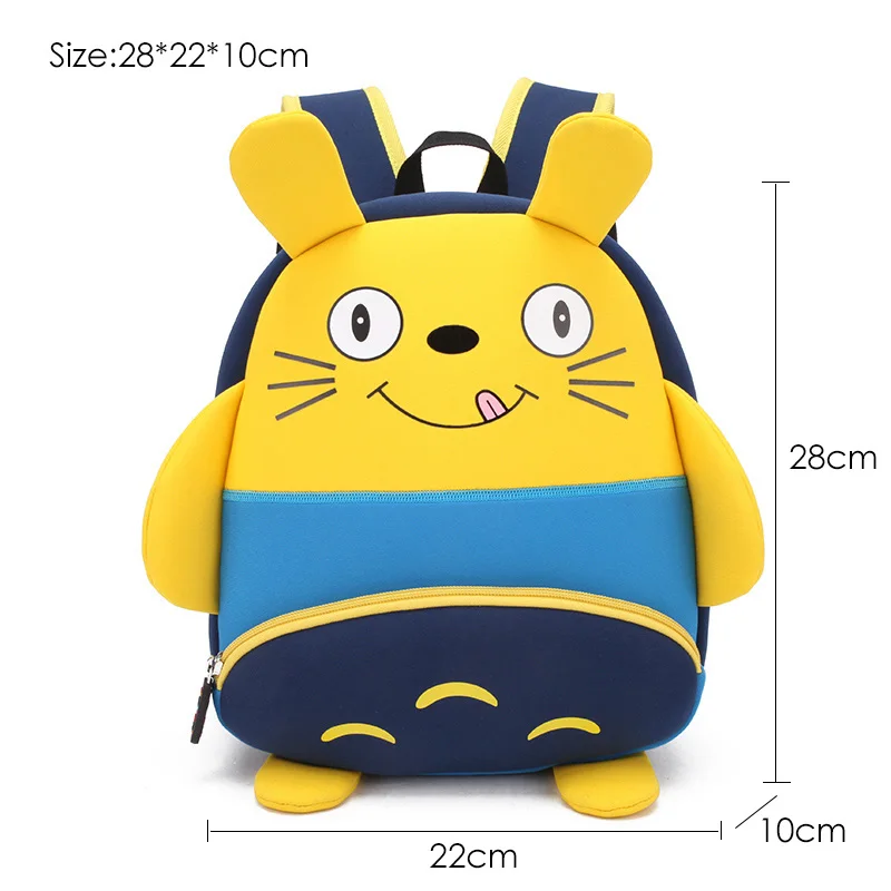 Детский Школьный рюкзак с рисунком медведя из мультфильма, водонепроницаемая Неопреновая ткань для маленьких мальчиков, детский школьный рюкзак - Цвет: 4