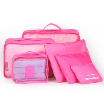 

6PCs/Set Travel Bag For Clothes Functional Travel Accessories Luggage Organizer High Capacity Mesh Packing Cubes
