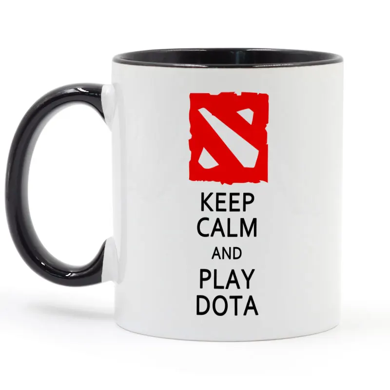  Keep Calm And Play Dota 2 Mug Coffee Milk Ceramic Cup Creative DIY Gifts Home Decor Mugs 11oz T1099