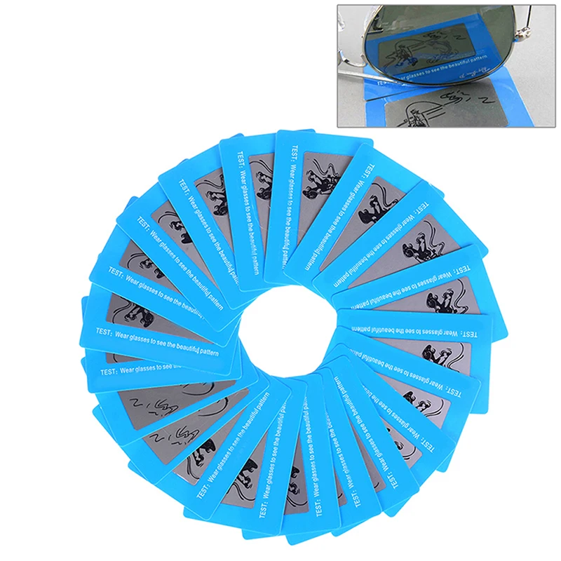 

10pcs/Set Sunglasses Polarized Test Card Shade Test Your Sunglasses Polarized Lens Eyewear Accessories