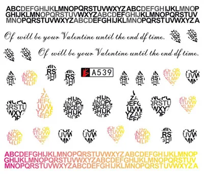 Наклейки s для ногтей водные наклейки сердце любовь дизайн ногтей украшения Маникюр стикеры фольга слайдер клей обертывания Pegatinas