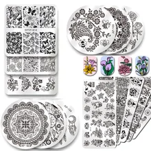 2019 Nova Série Prego Carimbar Placas De Imagem DIY Stencils Templates Konad Nail Art Manicure Ferramentas de Salão de Beleza Polonês(China)