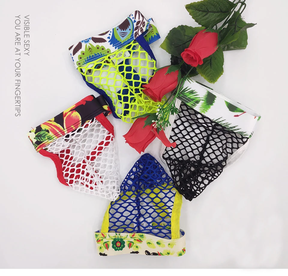 Сетчатые трусики джоки для пениса нижнее белье мужчин гей стринги с открытой