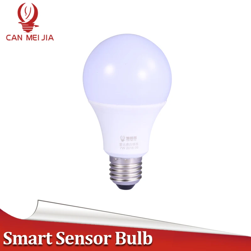 CANMEIJIA infrarrojos PIR E27 LED Sensor de movimiento Bombilla 5 W 7 W 9 W inteligente Radar Led luces de la lámpara de ahorro de energía Bombilla 220 V para el hogar CANMEIJIA infrarrojos PIR E27 LED Sensor de movimiento Bombilla 5 W 7 W 9 W inteligente Radar Led luces de la lámpara de ahorro de energía Bombilla 220 V para el hogar