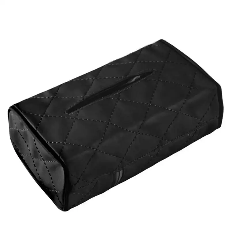 

PU Leather Universal Car Armrest Seat Back Tissue Case Origanizer Car Tissue Box Multifunctional Napkin Papers Container Holder