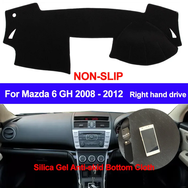 Чехол для приборной панели автомобиля коврик Mazda 6 GH 2008 2009 2010 2011 силиконовый