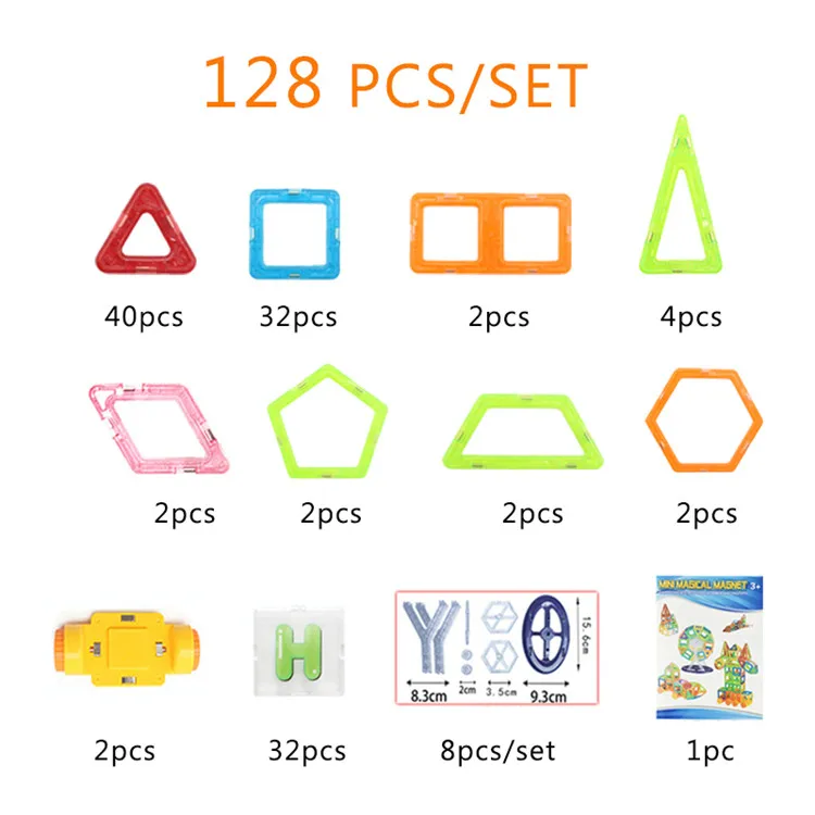 Мини Магнитный дизайнерский 110-252 шт Магнитный конструктор Мини Магнитный дизайнерский s строительные блоки игрушки для детей