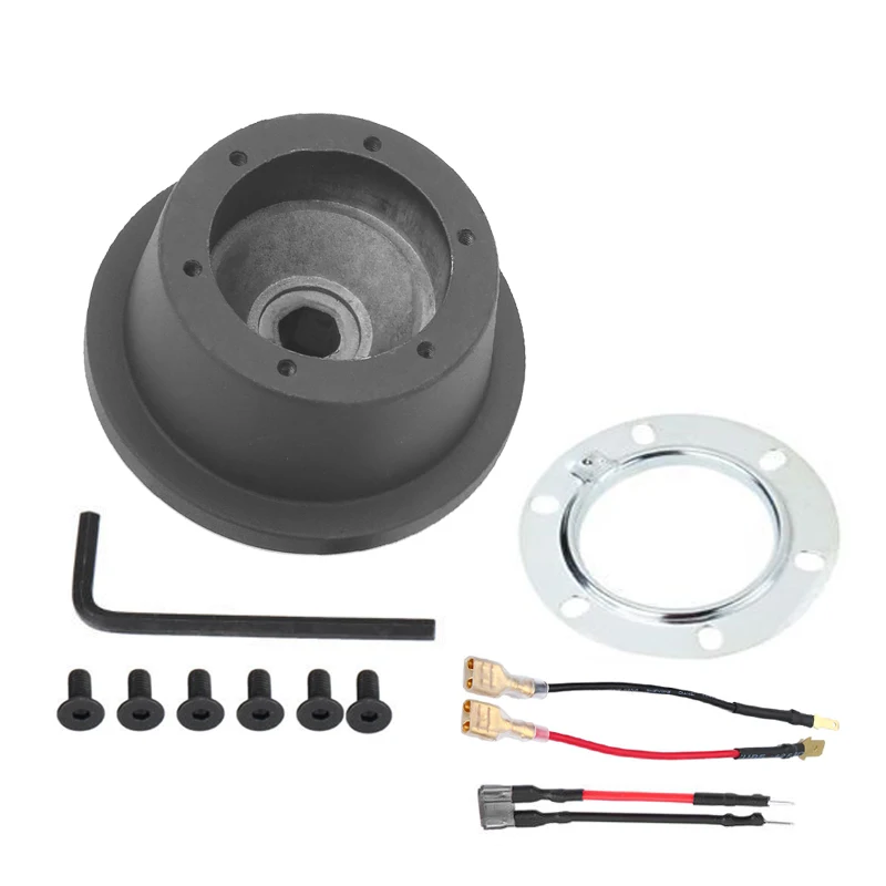 

New 6 Bolt Black Car Steering Wheel Hub Adapter Boss Kit For FORD FIESTA MK6 MK7 FOCUS MONDEO MUSTANG AB JAGUAR